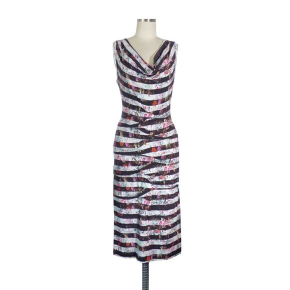 Nicole Miller Dresses & Skirts - Nicole Miller Atelier Striped Floral Dess Multicolor Sz Small business casual